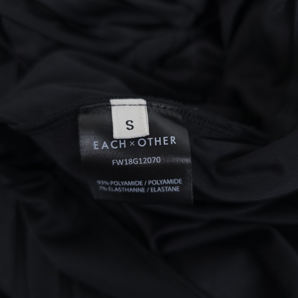 EACH X OTHER Pleated Velvet Cold-shoulder Maxi Dress In Black S - Picture 13 of 14